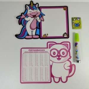 10pcs Mainan Papan Tulis Karakter Papan Tulis Kertas