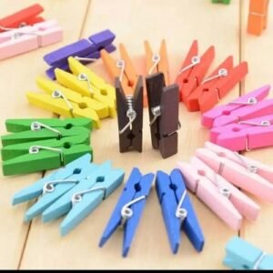 Jepitan kayu warna-warni / penjepit